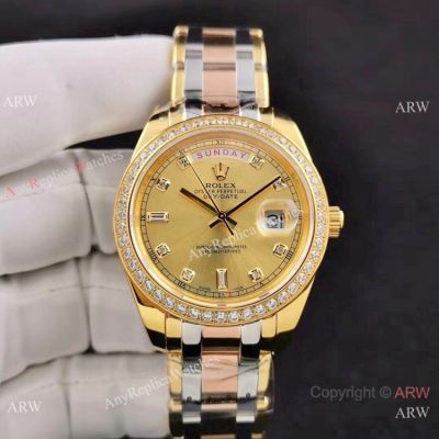 Rolex Day Date Replica Special Edition Watch 36mm Gold Diamond Dial